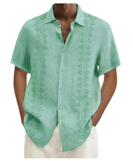 Polyester Plain Men's Short Sleeve Shirt