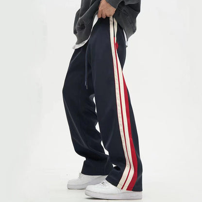 Draping Wide Leg Men's Straight Pants