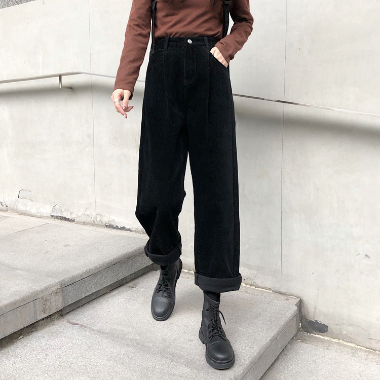 Korean Style Women's Corduroy Casual Pants