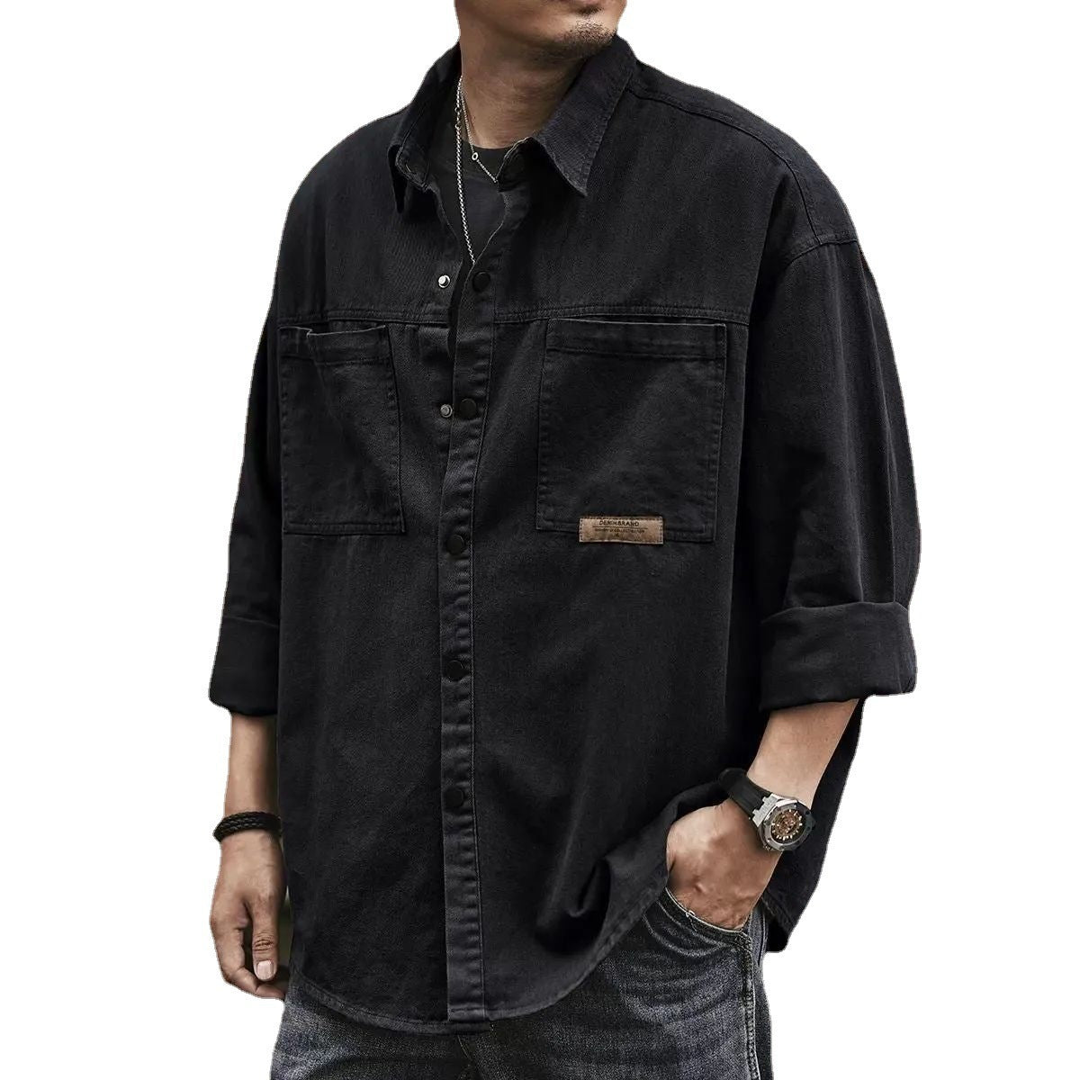 Spring And Autumn Over Size Casual Shirt