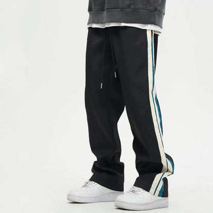 Draping Wide Leg Men's Straight Pants