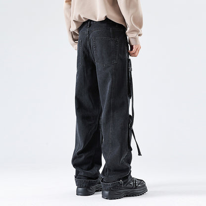 Multi-pocket Straight-leg Men's Pants