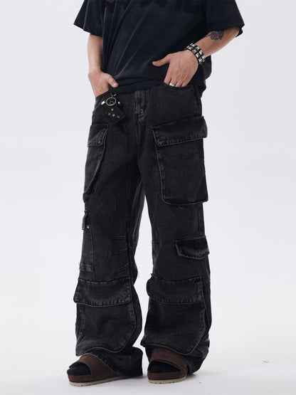 Men's Multi-pocket Loose Jeans