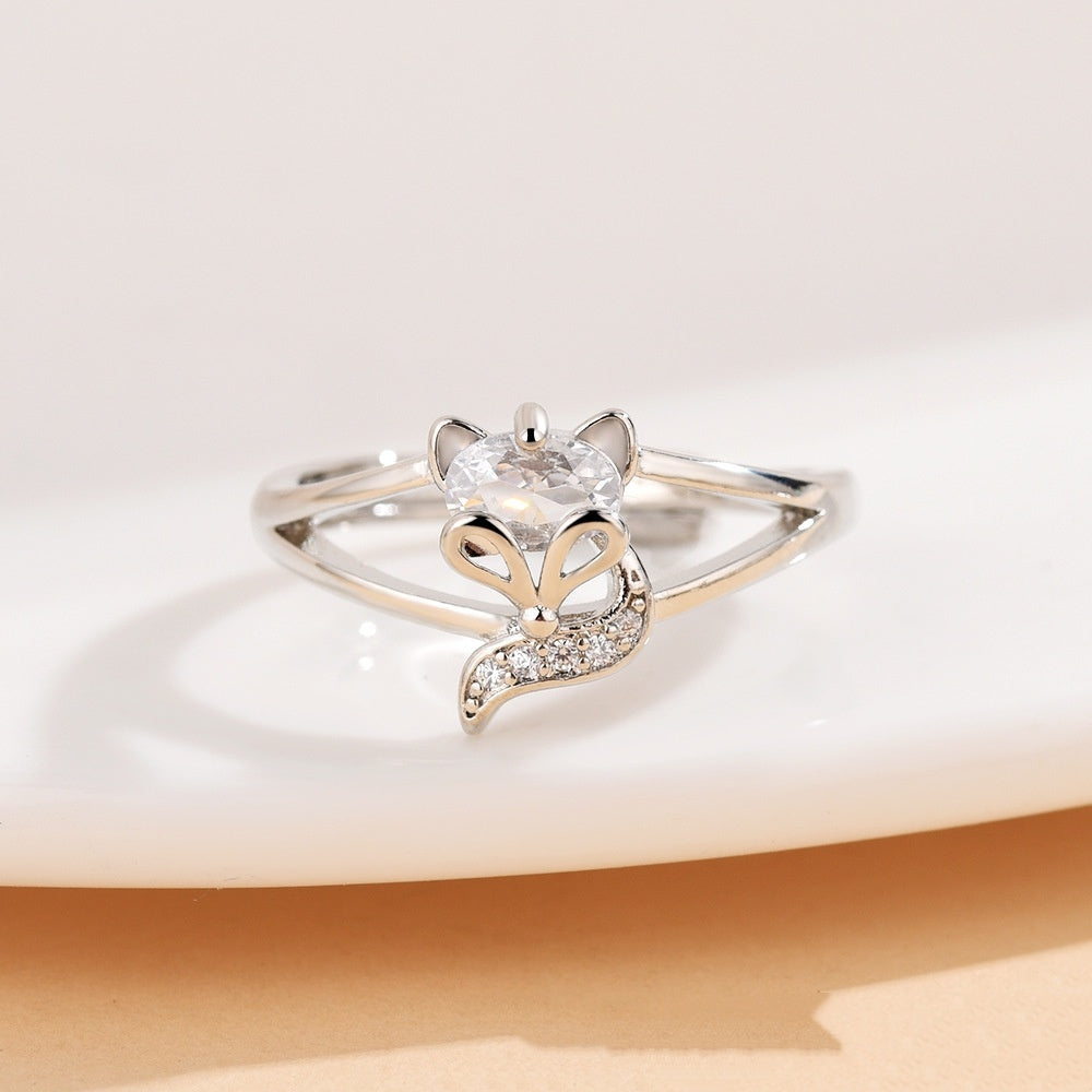 Fox Zircon Female Ring