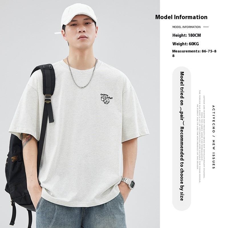 Japanese Style Pure Cotton Men's T-shirt