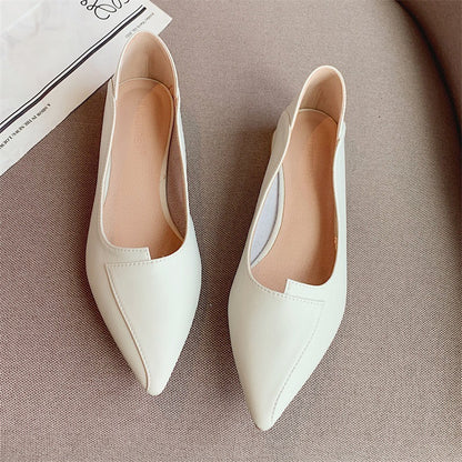 Pointed-toe Authentic Leather Women's Heel