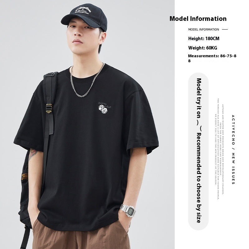 Japanese Style Pure Cotton Men's T-shirt