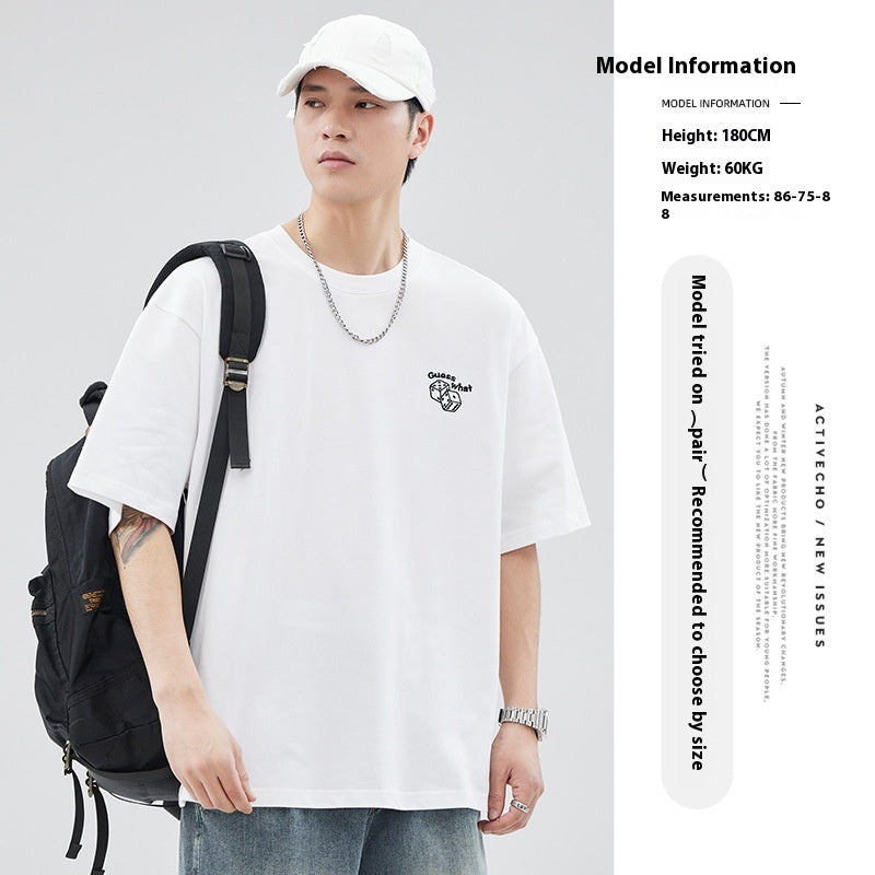 Japanese Style Pure Cotton Men's T-shirt