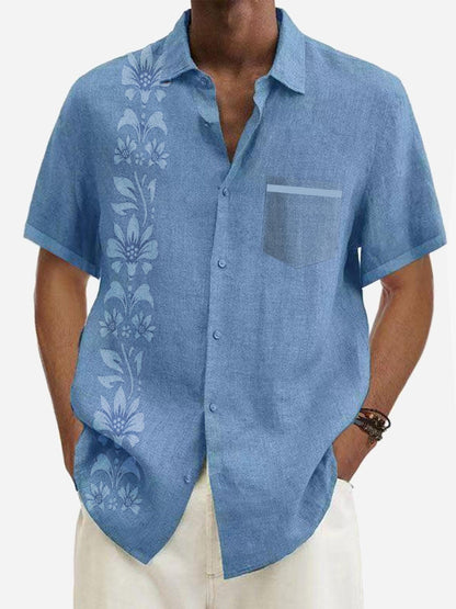 Polyester Plain Men's Short Sleeve Shirt