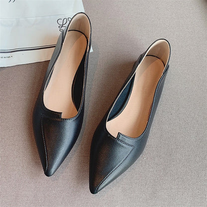 Pointed-toe Authentic Leather Women's Heel