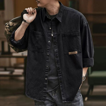 Spring And Autumn Over Size Casual Shirt