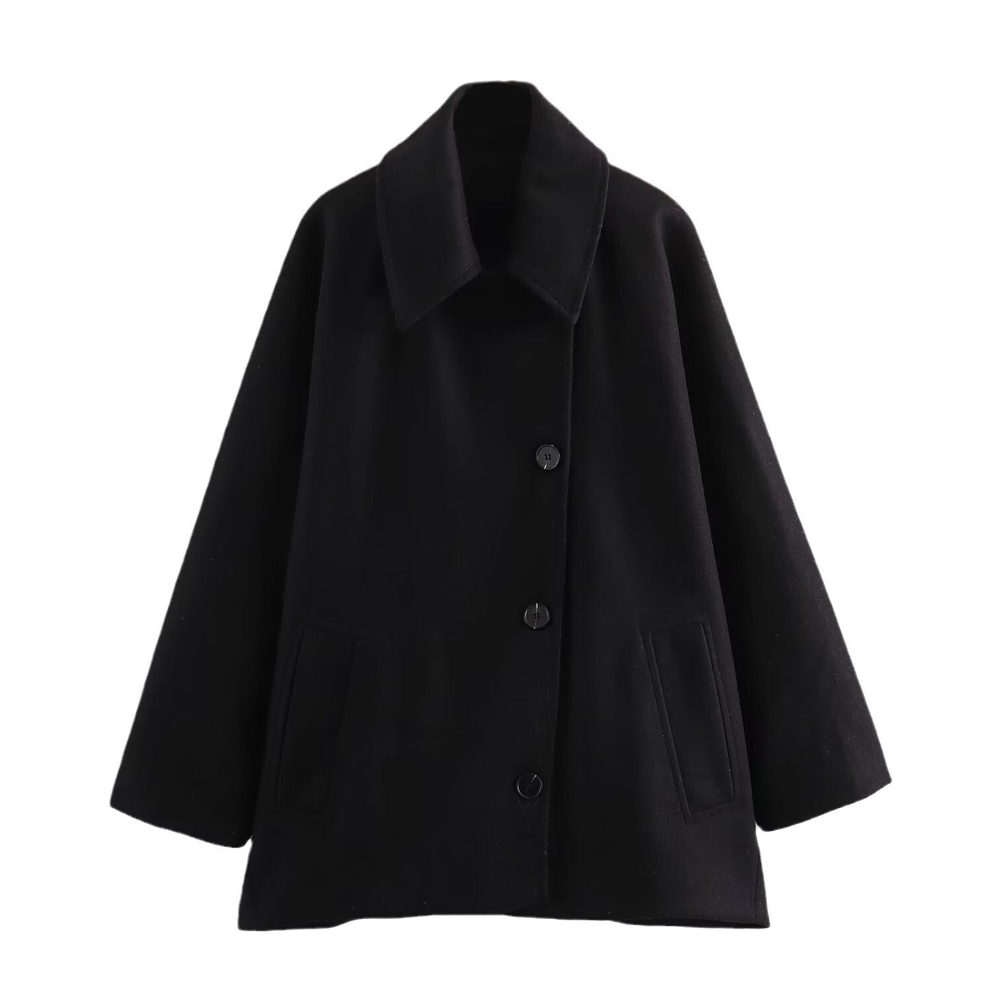 Fashion Polo Collar French Coat