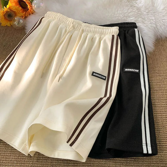 Striped Shorts Women Summer Streetwear