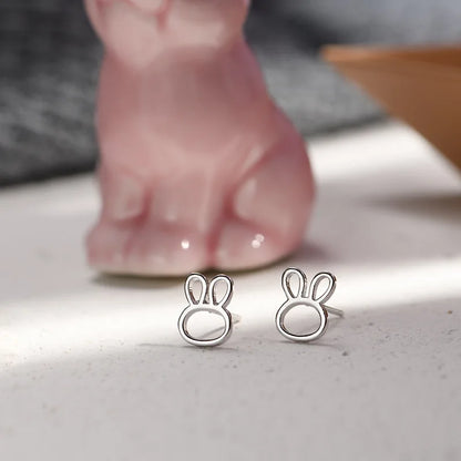 Silver Color Rabbit Earrings