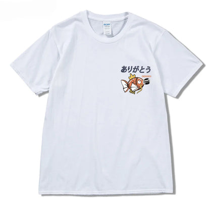 Japanese Fun Ramen Fish Graphic T-shirt