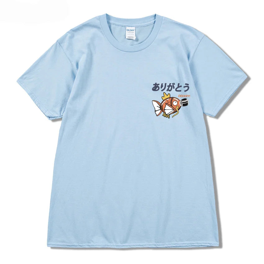 Japanese Fun Ramen Fish Graphic T-shirt