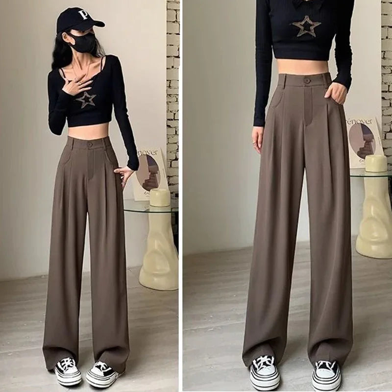 Women Comfortable High Waist Trousers