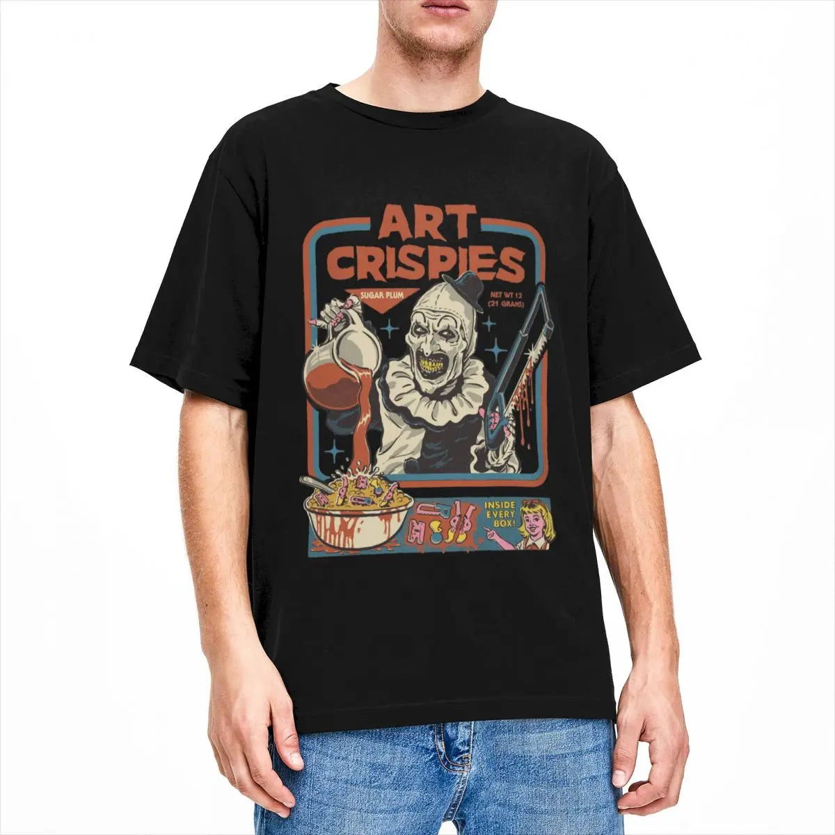 Art Crispies Terrifier Clown Shirt Apparel Pure Cotton Men Women's Fashion