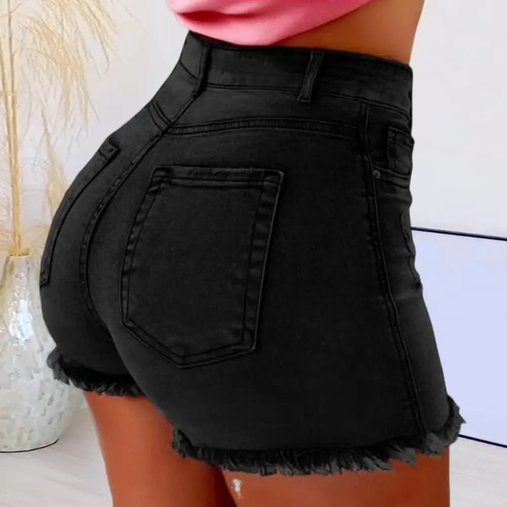 High Waist Denim Shorts Women's