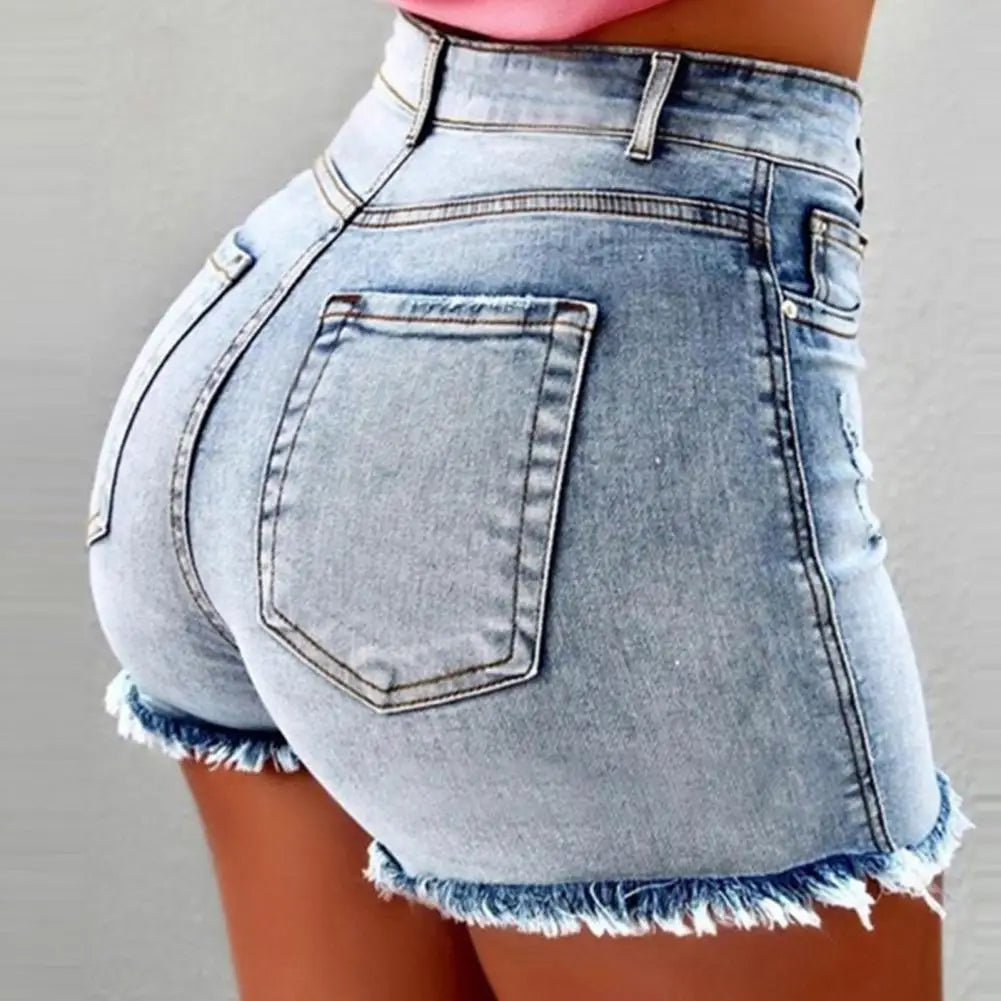 High Waist Denim Shorts Women's