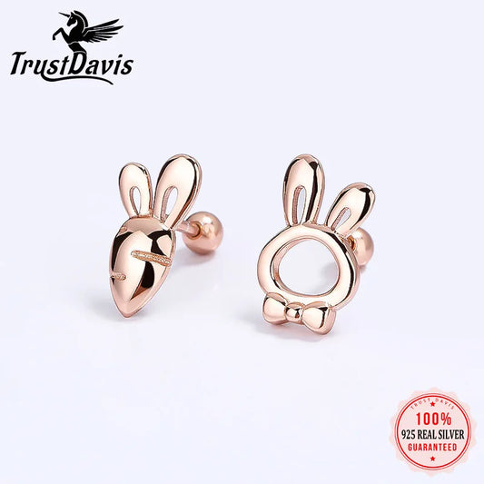 Sterling Silver Sweet Rabbit Stud Earrings