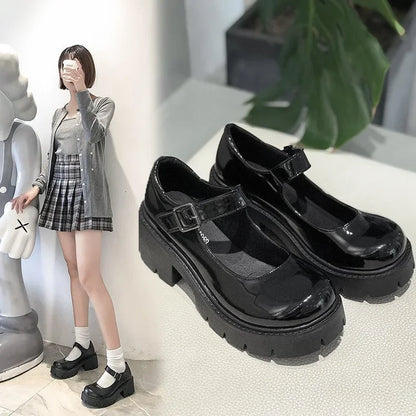 Japanese Style Heel Platform Girls Shoes