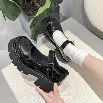 Japanese Style Heel Platform Girls Shoes