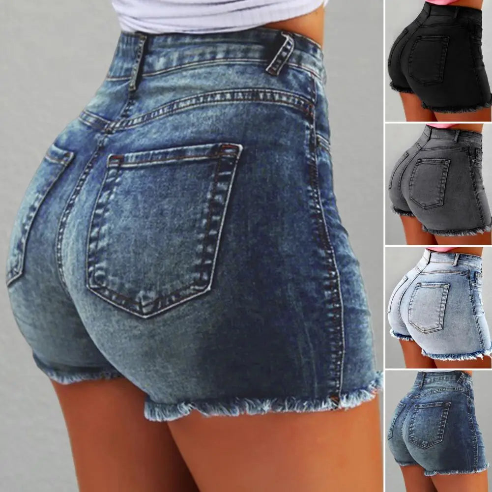 High Waist Denim Shorts Women's