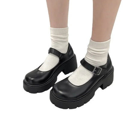 Japanese Style Heel Platform Girls Shoes