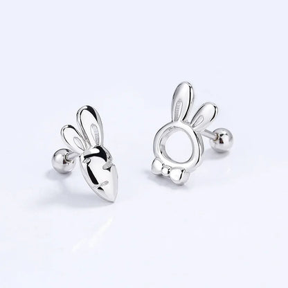 Sterling Silver Sweet Rabbit Stud Earrings