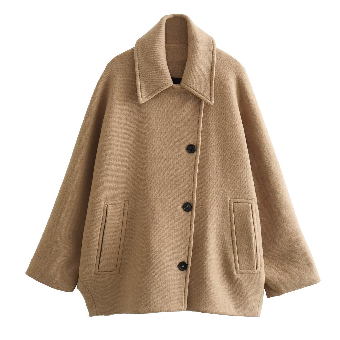 Fashion Polo Collar French Coat