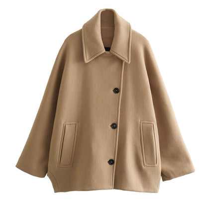 Fashion Polo Collar French Coat