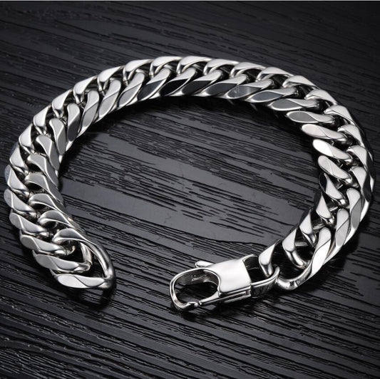 Stainless Steel Double Buckle Men's Titanium Steel Necklace / Bracelet