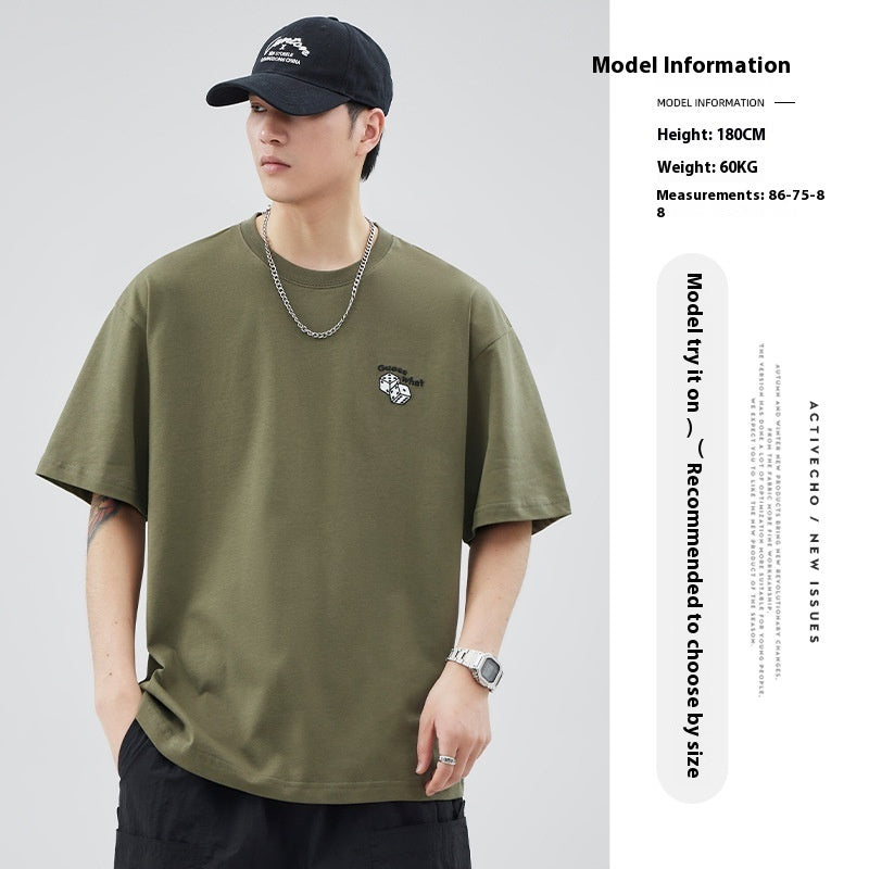 Japanese Style Pure Cotton Men's T-shirt