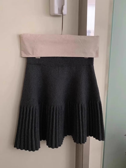 Women's Wool Knitted High Waist Skirt