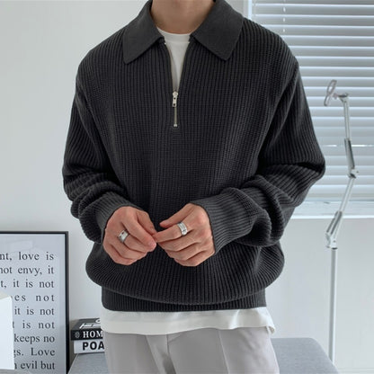 Lapel Men's Knitwear Sweater