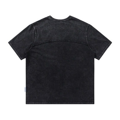 Men's Retro Black Short-sleeved T-shirt