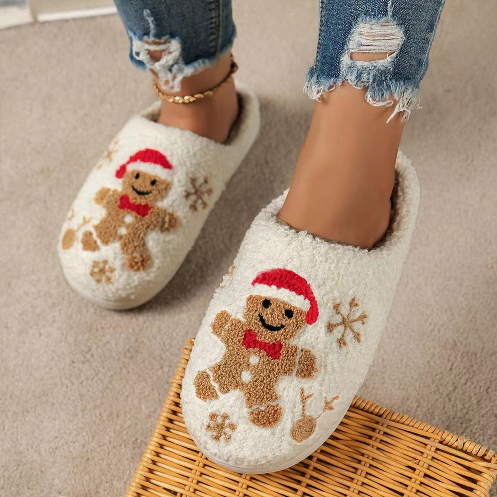 Christmas Gingerbread Slippers Unisex