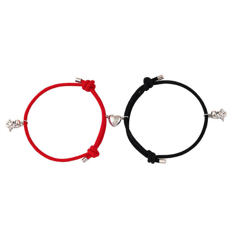 Magnetic Snap Couple Bracelet