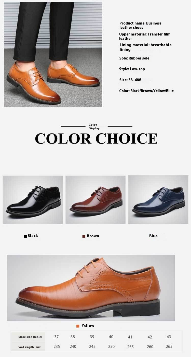 Formal Men's Lace Leather Shoes